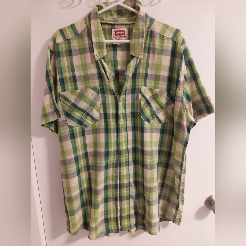 Levi's Green Plaid Men's Shirt